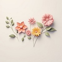 3d Illustration flower pattern craft. AI generated Image by rawpixel.