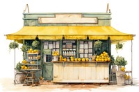 Lemonade store food architecture basketball. AI generated Image by rawpixel.