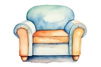 Single sofa furniture armchair white background. AI generated Image by rawpixel.