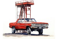 Car lift vehicle wheel truck. AI generated Image by rawpixel.