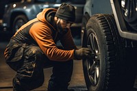 Car service tire mechanic vehicle. AI generated Image by rawpixel.