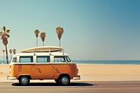 Caravan by the beach. AI generated Image by rawpixel.