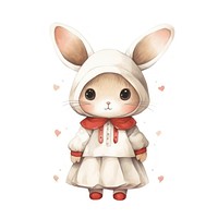 Rabbit nurse costume cartoon cute toy. AI generated Image by rawpixel.