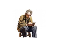 Phone sitting reading adult. AI generated Image by rawpixel.