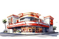 Casino architecture building city. AI generated Image by rawpixel.
