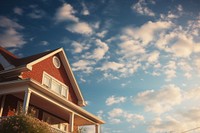 Suburb house sky architecture building. 