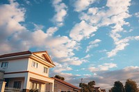 Suburb house sky outdoors nature. 