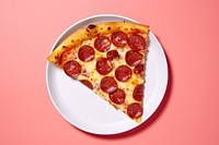 Pizza food dish pepperoni. AI generated Image by rawpixel.