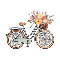 Bicycle flower vehicle basket. 