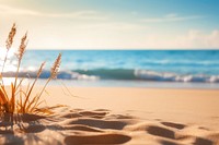 Tropical summer sand beach landscape outdoors horizon. 