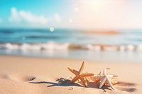 Tropical summer sand beach outdoors nature sky. 