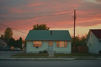 American suburb house architecture outdoors building. 