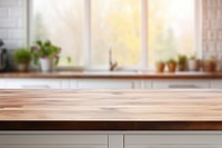 Empty tabletop furniture hardwood kitchen. 