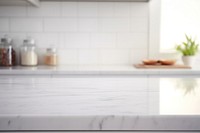 Empty countertops kitchen floor windowsill. 