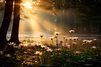 Nature flower forest light. 