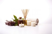 Spa candle white background container. AI generated Image by rawpixel.