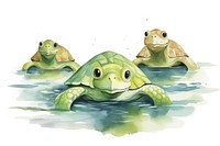 Turtle family animal reptile creativity. AI generated Image by rawpixel.