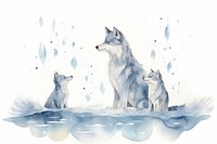 Wolf family animal mammal pet. AI generated Image by rawpixel.
