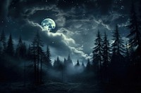 Night moon landscape astronomy. AI generated Image by rawpixel.
