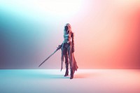 Warrior weapon adult woman. AI generated Image by rawpixel.