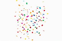 Colorful confetti effect photo