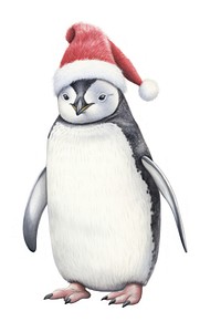 Christmas penguin drawing animal bird. 