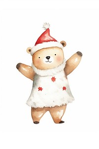 Christmas bear snowman cartoon cute. 