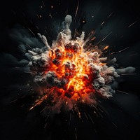 Bomb explosion effect photo