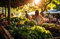 Farmers market summer plant adult. 