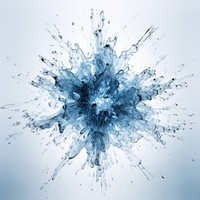 Ice crystal exploding blue backgrounds splattered. AI generated Image by rawpixel.