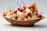 Ice cream dessert fruit food. AI generated Image by rawpixel.