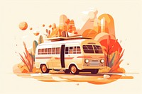 Trip vehicle bus van. AI generated Image by rawpixel.