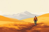 Man climbing mountain aesthetic illustration. AI generated image by rawpixel.