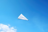 Paperplane paper blue sky. AI generated Image by rawpixel.