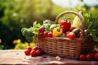 Vegetable organic wicker summer. AI generated Image by rawpixel.
