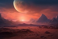 Landscape astronomy panoramic outdoors. AI generated Image by rawpixel.