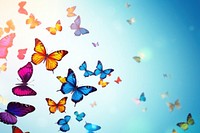 Colorful butterflies flying outdoors insect. AI generated Image by rawpixel.