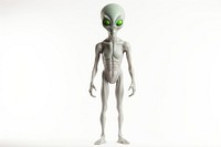 Alien white background representation standing. AI generated Image by rawpixel.