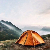 photo of camp trip in mountain. AI generated Image by rawpixel.