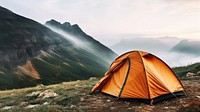 photo of camp trip in mountain. AI generated Image by rawpixel.