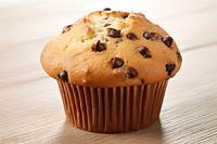 Chocolate chip muffin chocolate dessert cupcake. 