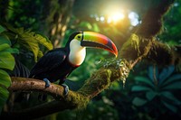 Toucan tree outdoors animal. 