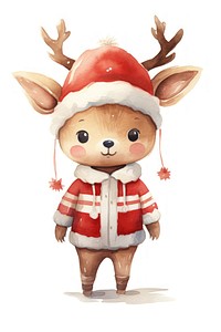 Christmas cute toy white background. 