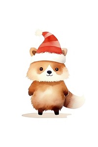 Christmas cute red panda animal cartoon mammal. AI generated Image by rawpixel.