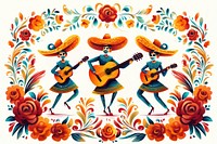 Mexican festival pattern guitar representation. AI generated Image by rawpixel.