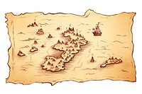 A vintage pirate treasure map drawing sketch old. AI generated Image by rawpixel.