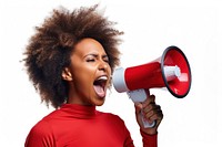 Megaphone shouting adult women. AI generated Image by rawpixel.