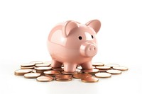 Piggy bank coin investment bankruptcy. AI generated Image by rawpixel.