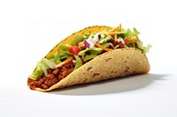 Taco food white background vegetable. 