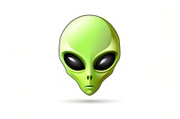 Alien face green white background electronics. AI generated Image by rawpixel.